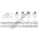 Supporto in ghisa - 2 fissaggi - NP20-RHP